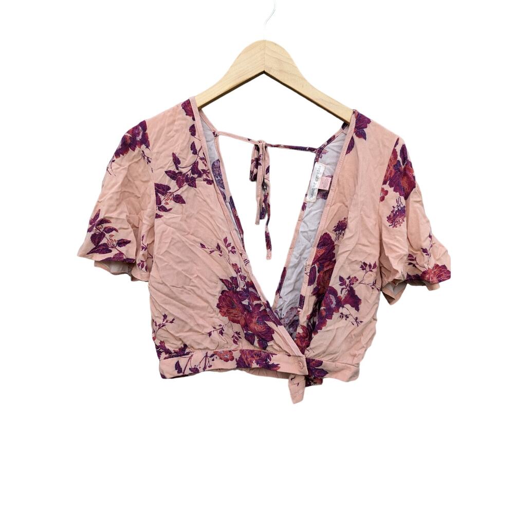 Band of Gypsies M Flowy Ethereal Fairy Top Open Front and Back Flowy Cap Sleeve